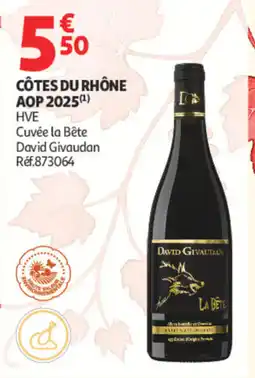 Auchan David Givaudan Cuvée la Bête offre