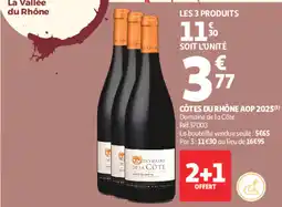 Auchan Domaine de la côte côtes du rhône aop offre