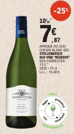 E.Leclerc KEN FORRESTER CHENIN BLANC SEC offre