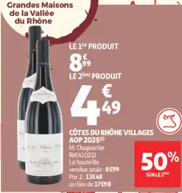 Auchan M. Chapoutier CÔTES DU RHÔNE VILLAGES offre