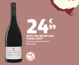 Auchan Domaine Laurent Mouton Givry 1er Cru offre