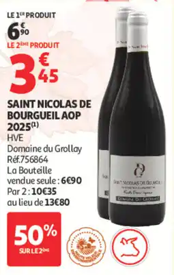 Auchan Domaine du Grollay Saint Nicolas de Bourgueil AOP offre