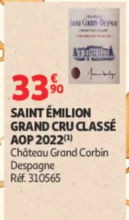 Auchan Château Grand Corbin-Despagne Saint Émilion Grand Cru Classé offre