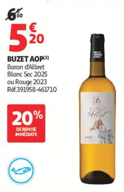Auchan Baron d'Albret Buzet AOP offre