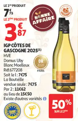 Auchan Domus Uby Blanc Moelleux offre