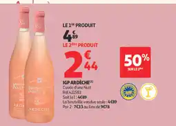 Auchan IGP ARDÈCHE Cuvée d'une Nuit offre