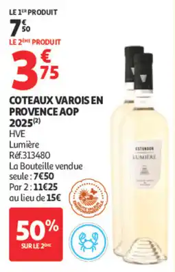 Auchan Lumière Coteaux Varois en Provence AOP offre