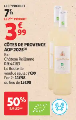 Auchan Château Reillanne Côtes de Provence AOP 2025 offre