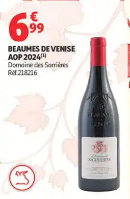 Auchan Domaine des Sarrières Beaumes de Venise offre