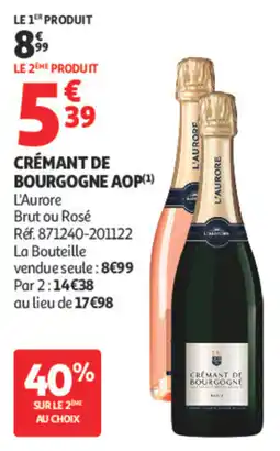 Auchan L'Aurore Crémant de Bourgogne offre
