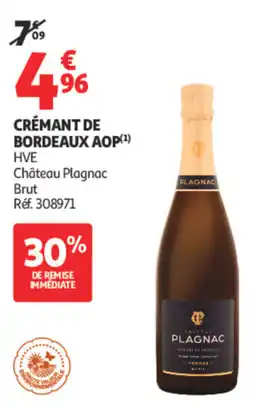 Auchan Château Plagnac Crémant de Bordeaux AOP offre