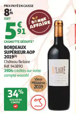 Auchan Bordeaux supérieur aop 2019 offre