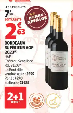 Auchan Château senailhac bordeaux supérieur aop 2025 offre