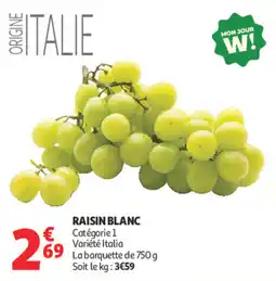 Auchan RAISIN BLANC offre