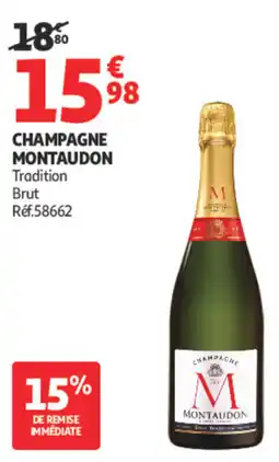 Auchan MONTAUDON Champagne Tradition Brut offre