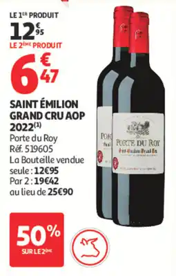 Auchan Porte du Roy Saint Émilion Grand Cru AOP offre
