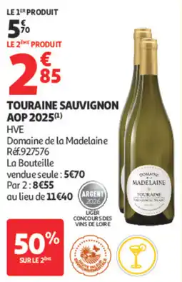 Auchan Domaine de la Madelaine Touraine Sauvignon offre