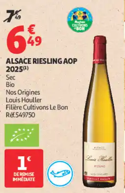 Auchan Louis Hauller ALSACE RIESLING AOP offre