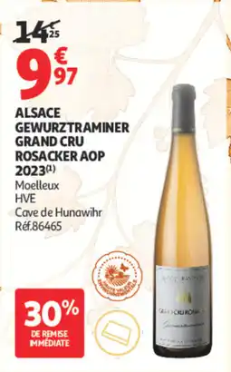 Auchan Cave de Hunawihrr Gewurztraminer offre