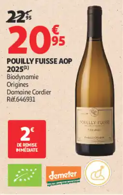 Auchan Origines Pouilly Fuisse AOP offre