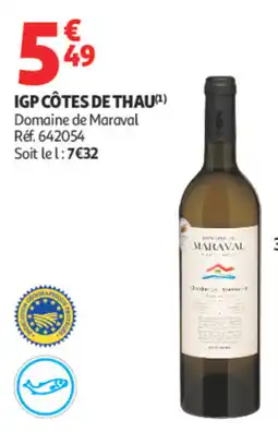 Auchan Domaine de Maraval IGP CÔTES DE THAU offre