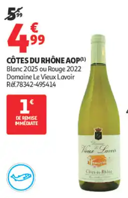 Auchan Domaine Le Vieux Lavoir Côtes du Rhône offre