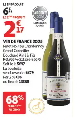 Auchan Bouchard Aîné & Fils Grand Conseiller Pinot Noir offre