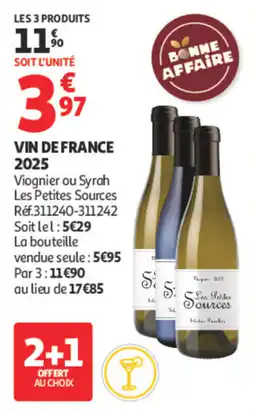 Auchan Les Petites Sources Vin de France offre