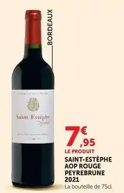 Hyper U Saint-estèphe - aop rouge peyrebrune 2021 offre