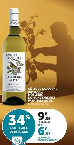 U Express U - cotes de gascogne igp black dop maline tariquet offre