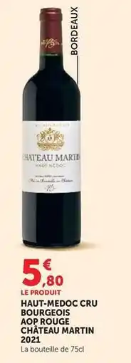 U Express Haut-medoc cru bourgeois aop rouge 2021 offre