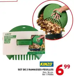 Trafic KINZO SET DE 2 RAMASSES-FEUILLES offre