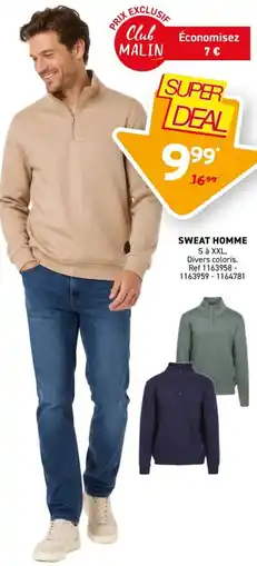 Trafic Sweat homme offre
