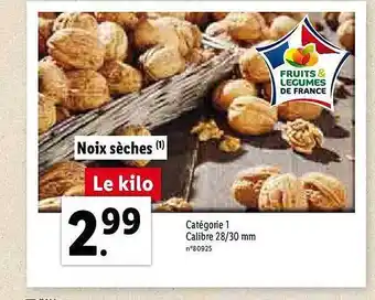 Lidl Noix Sèches offre