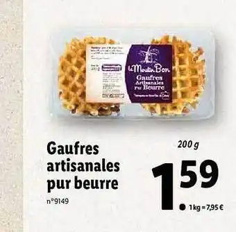 Lidl Gaufres Artisanales Pur Beurre offre