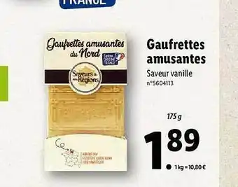 Lidl Gaufrettes Amusantes Saveurs De Nos Régions offre