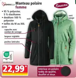 Norma JASMINELLA Manteau polaire femme offre