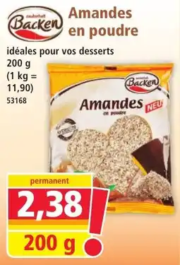 Norma Backen Amandes en poudre offre