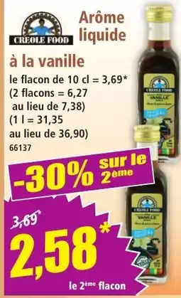 Norma CREOLE FOOD Arôme liquide à la vanille offre