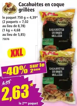 Norma Ardilla Cacahuètes en coque grillées offre