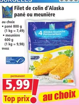 Norma Fjord Krone Filet de colin d'Alaska offre