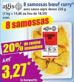 Norma agis 8 samossas bœuf curry offre