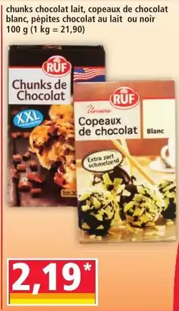 Norma RUF Chunks de Chocolat offre