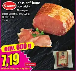 Norma Schwamm Kassler(c) fumé offre