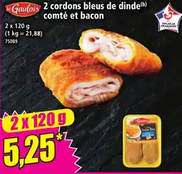 Norma le Gaulois 2 cordons bleus de dinde comté et bacon offre