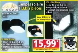 Norma I-GLOW Lampes solaire à LED 2 pièces offre