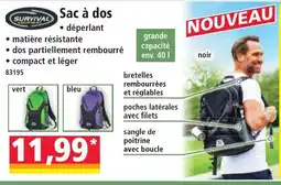 Norma Survival sac à dos offre