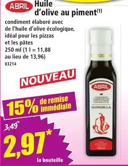 Norma ABRIL Huile d'olive au piment offre