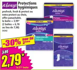 Norma always Protections hygiéniques offre