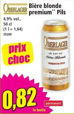 Norma OBERLAGER Bière blonde premium Pils offre